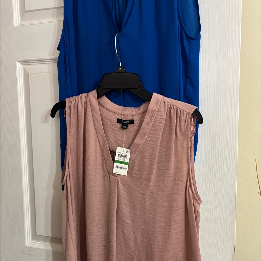 Alfani Women's Sleeveless Tops in Pink and Blue